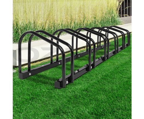 Portable Bike 6 Parking Rack Bicycle Instant Storage Stand - Black freeshipping - Awezingly