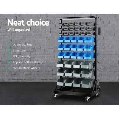 Giantz 90 Bin Storage Rack Stand