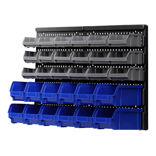 Giantz 30 Bin Wall Mounted Rack Storage Organiser freeshipping - Awezingly
