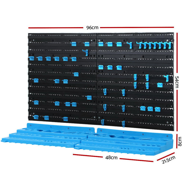 Giantz 108 Storage Bin Rack Wall Mounted Tools Organiser Peg Wall Bench Garage Giantz