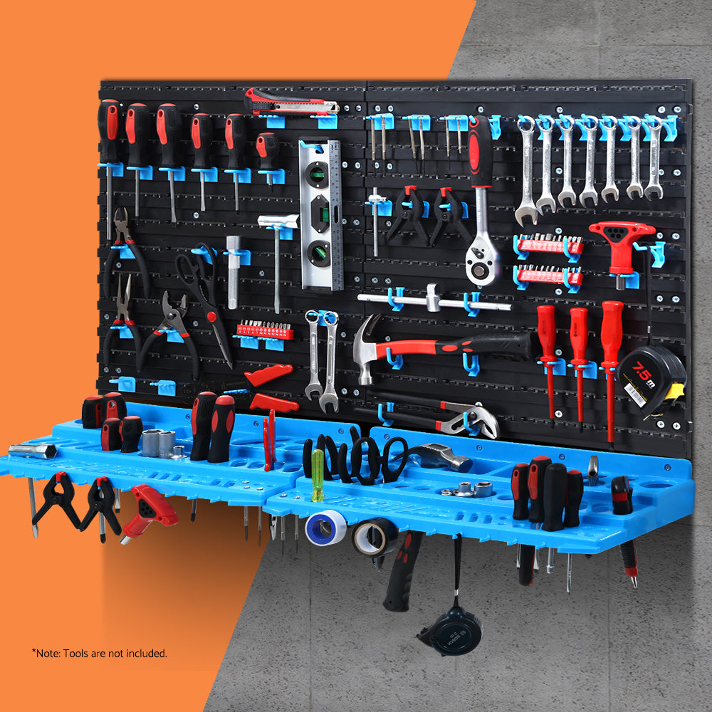 Giantz 108 Storage Bin Rack Wall Mounted Tools Organiser Peg Wall Bench Garage Giantz
