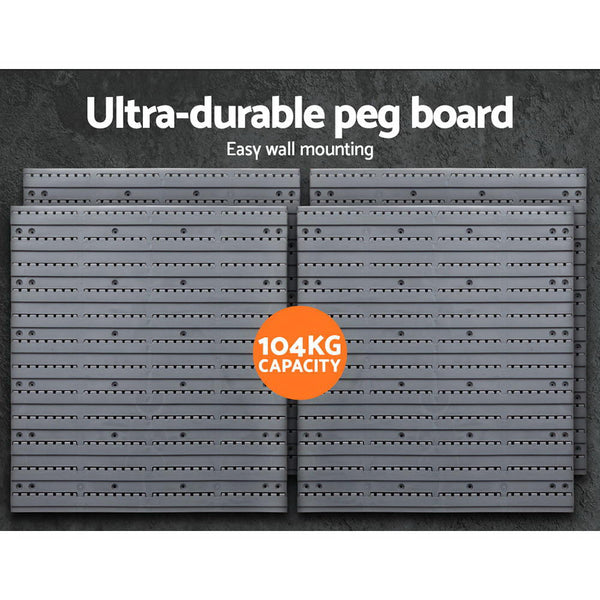 Giantz 88 Parts Wall-Mounted Storage Bin Rack Tool Garage Shelving Organiser Box freeshipping - Awezingly