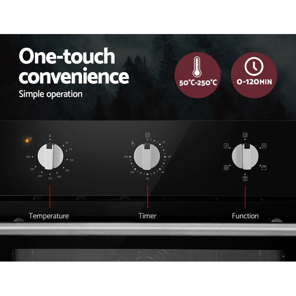 Devanti Electric Built In Wall Oven 60cm Convection Grill Ovens Stainless Steel Devanti