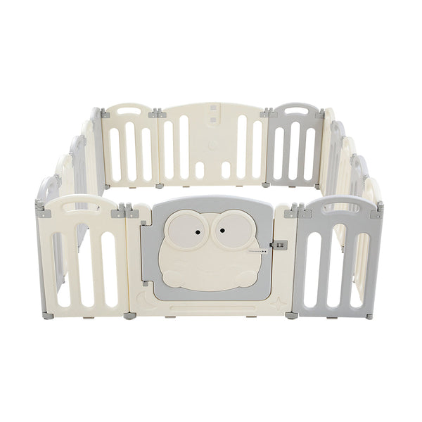 Keezi Baby Playpen 16 Panels Foldable Toddler Fence Safety Play Activity Centre Keezi