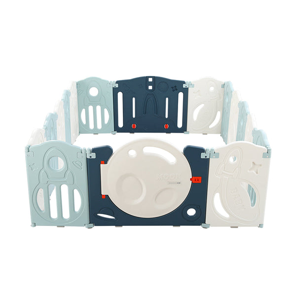 Keezi Baby Playpen 16 Panels Foldable Toddler Fence Safety Play Activity Barrier Keezi