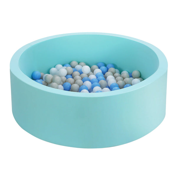 Keezi Ocean Foam Ball Pit with Balls Kids Play Pool Barrier Toys 90x30cm Blue Keezi
