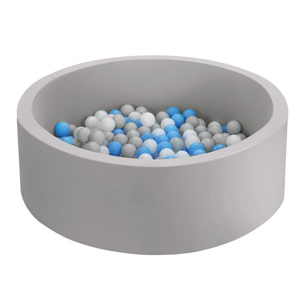 Keezi Ocean Foam Ball Pit with Balls Kids Play Pool Barrier Toys 90x30cm Grey Keezi