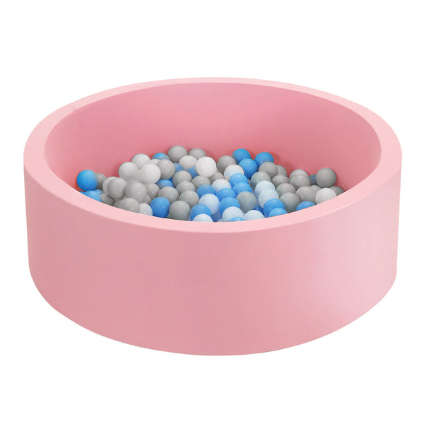 Keezi Ocean Foam Ball Pit with Balls Kids Play Pool Barrier Toys 90x30cm Pink Keezi