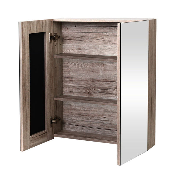 Cefito Bathroom Mirror Cabinet 600mm x720mm - Natural Cefito