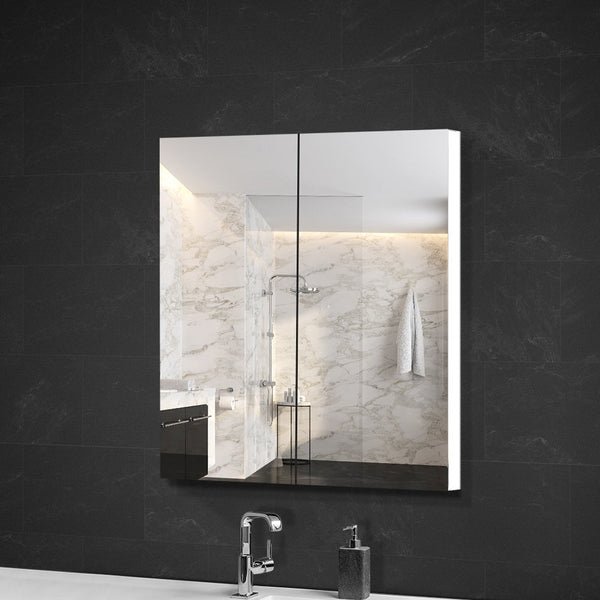 Cefito Bathroom Vanity Mirror with Storage Cavinet - White Cefito