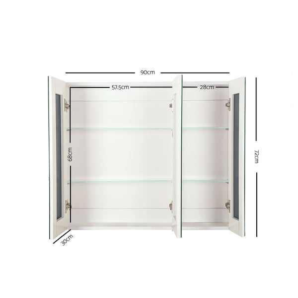 Cefito Bathroom Vanity Mirror with Storage Cabinet - White freeshipping - Awezingly