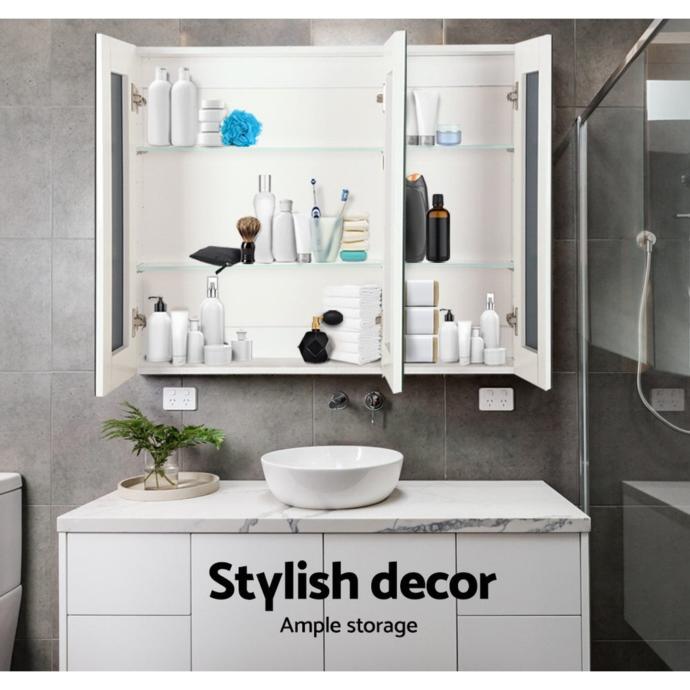 Cefito Bathroom Vanity Mirror with Storage Cabinet - White freeshipping - Awezingly