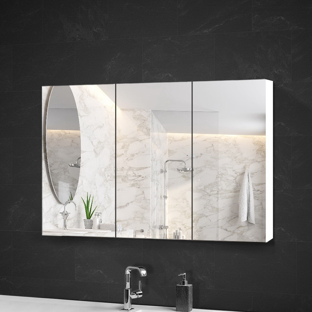 Cefito Bathroom Mirror Cabinet Vanity Medicine White Shaving Storage 1200x720mm Cefito