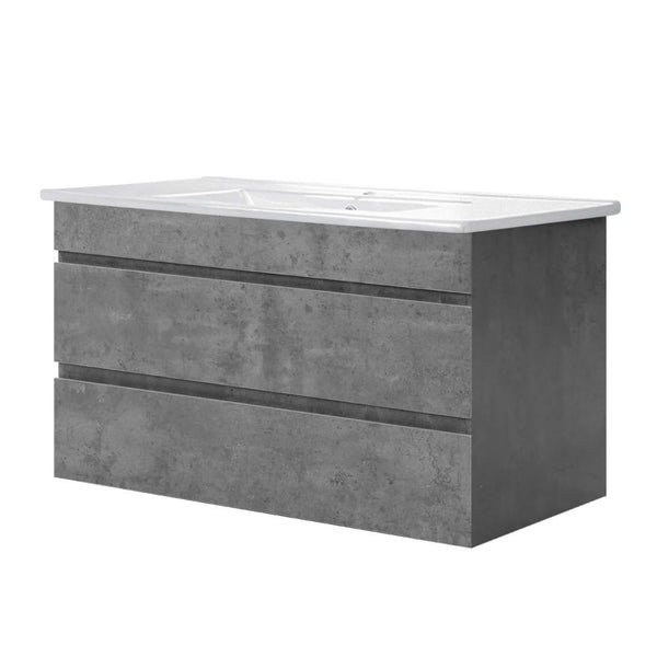 Cefito 900mm Bathroom Vanity Cabinet Basin Unit Sink Storage Wall Mounted Cement freeshipping - Awezingly