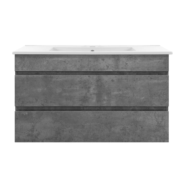Cefito 900mm Bathroom Vanity Cabinet Basin Unit Sink Storage Wall Mounted Cement freeshipping - Awezingly
