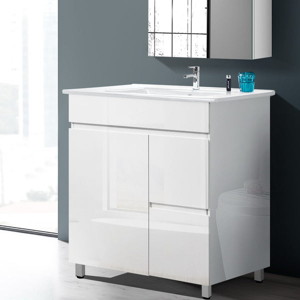 Cefito 750mm Bathroom Vanity Cabinet Unit Wash Basin Sink Storage Freestanding White freeshipping - Awezingly
