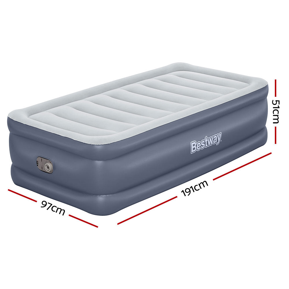 Bestway Mattress Air Bed Single Size 51CM Inflatable Camping Beds Home Outdoor Bestway