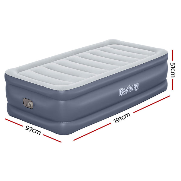 Bestway Mattress Air Bed Single Size 51CM Inflatable Camping Beds Home Outdoor Bestway