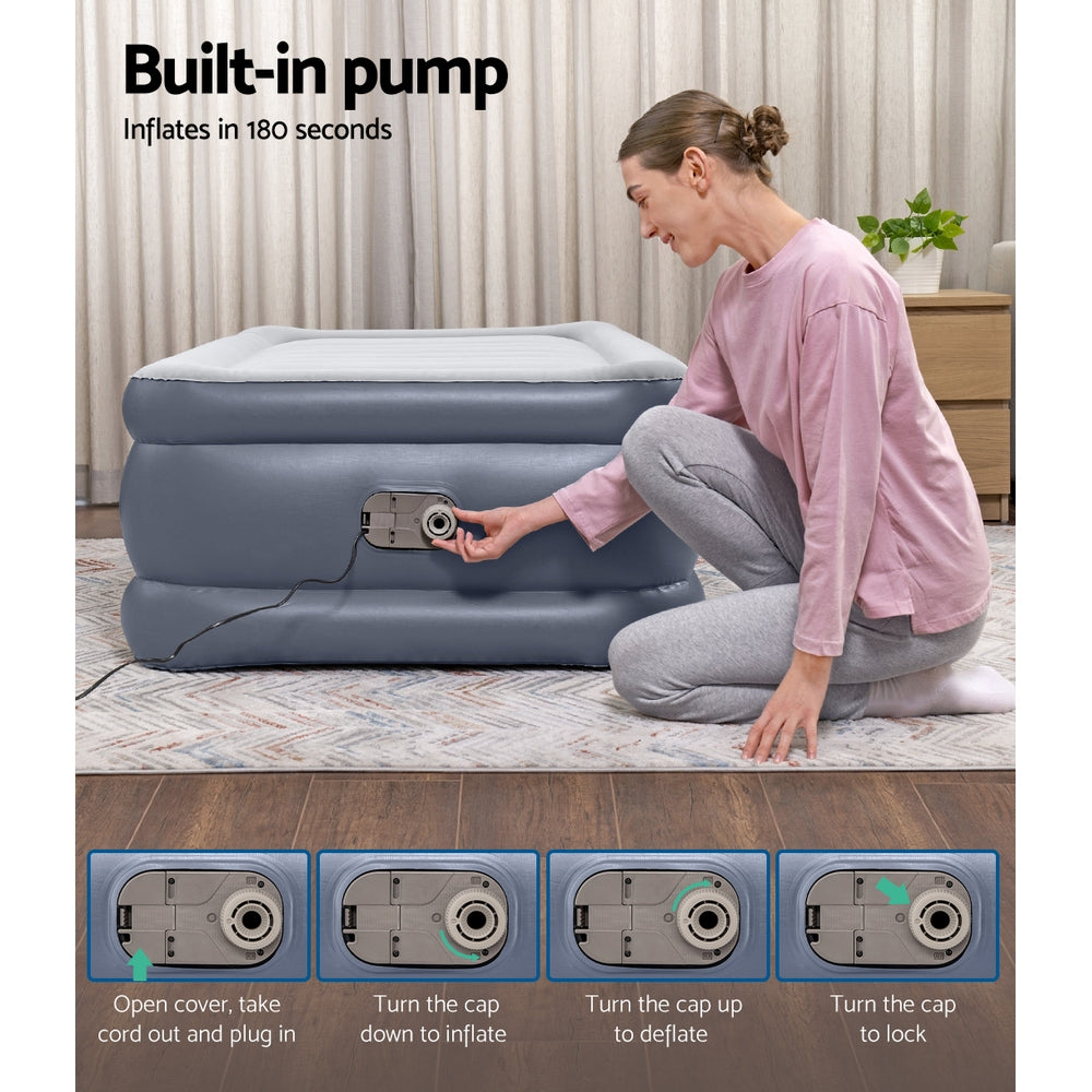 Bestway Mattress Air Bed Single Size 51CM Inflatable Camping Beds Home Outdoor Bestway