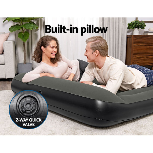 Bestway Air Mattress Queen Bed Inflatable Flocked Camping Beds 30CM Bestway