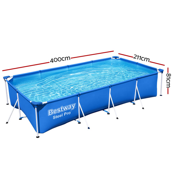 Bestway Swimming Pool Above Ground Heavy Duty Steel Pro™ Frame Pools 4M freeshipping - Awezingly