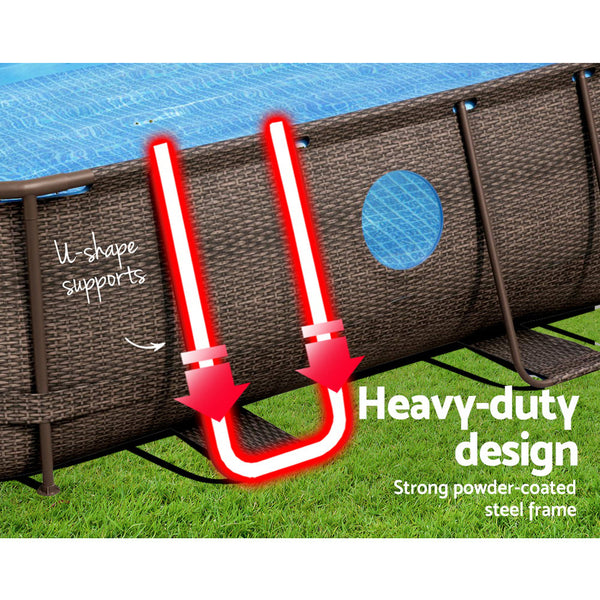 Bestway Swimming Pool Above Ground Pools Power Steel Frame Filter Pump 4.27M freeshipping - Awezingly