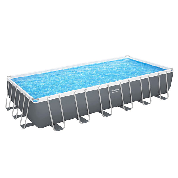 Bestway Swimming Pool Frame Above Ground Pools Rectangular Filter Pump Ladder 7M Bestway