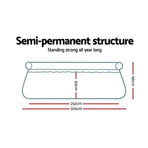 Bestway Swimming Pool Above Ground Kids Fast Set Pools with Filter Pump 3M Bestway
