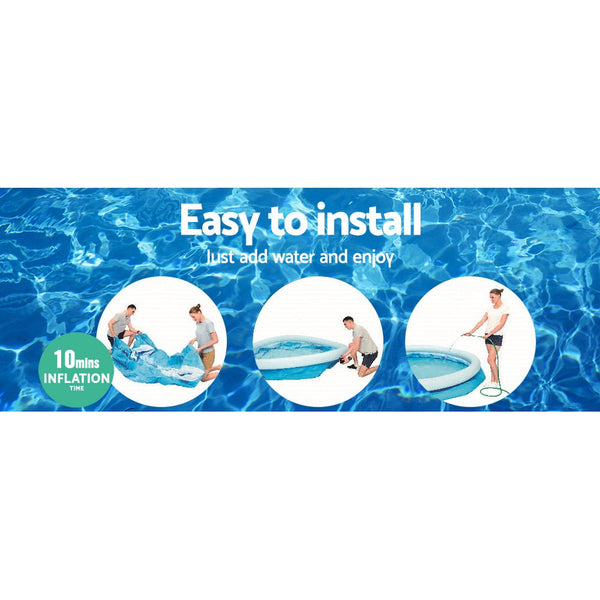 Bestway Swimming Pool Above Ground Kids Fast Set Pools with Filter Pump 3M Bestway