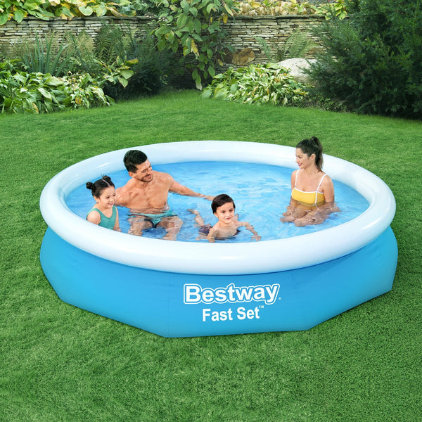 Bestway Swimming Pool Above Ground Kids Fast Set Pools with Filter Pump 3M Bestway