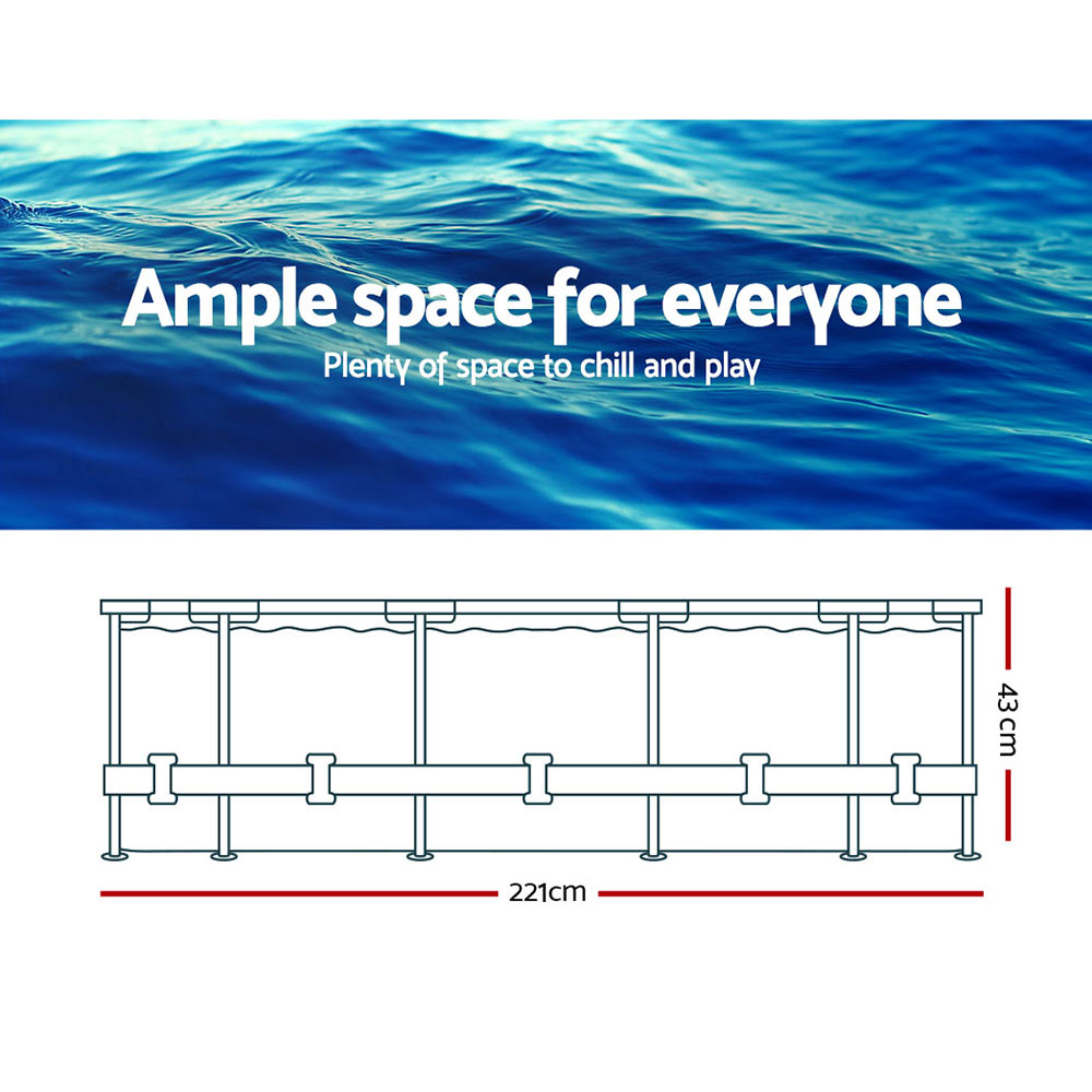 Bestway Swimming Pool Above Ground Frame Pools Outdoor Steel Pro 2.2 X 1.5M Bestway
