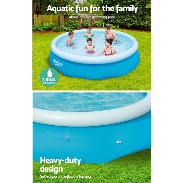 Bestway Above Ground Swimming Pool 305x76cm Fast Set Pool Family freeshipping - Awezingly