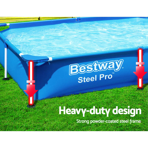 Bestway Swimming Pool Above Ground Frame Pools Outdoor Steel Pro 2.2 X 1.5M Bestway