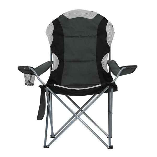 Weisshorn 2X Folding Camping Chairs Arm Chair Portable Outdoor Beach Fishing BBQ Weisshorn