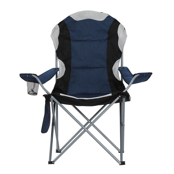 Weisshorn 2X Camping Chairs Folding Arm Chair Portable Camping Garden Fishing Weisshorn