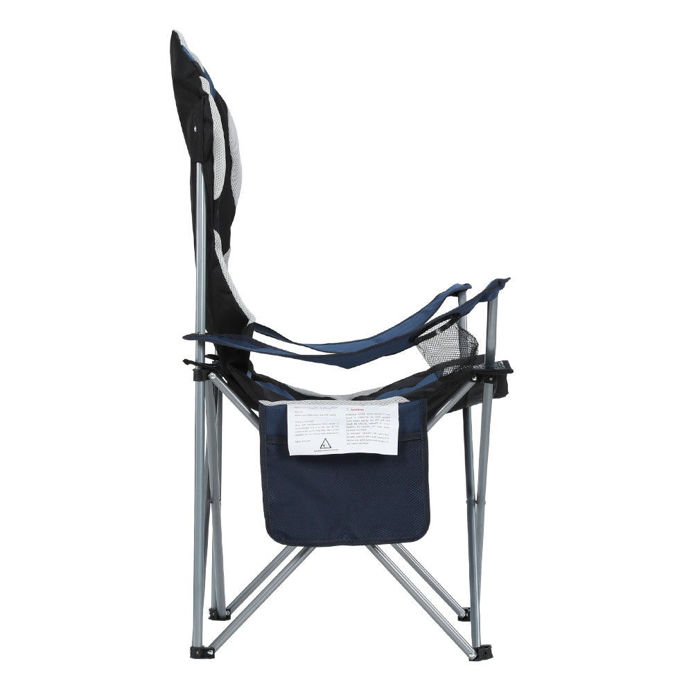 Weisshorn 2X Camping Chairs Folding Arm Chair Portable Camping Garden Fishing Weisshorn