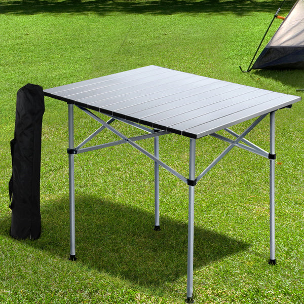 Weisshorn Roll Up Camping Table Foldable Portable Picnic Garden BBQ Desk 70CM Weisshorn