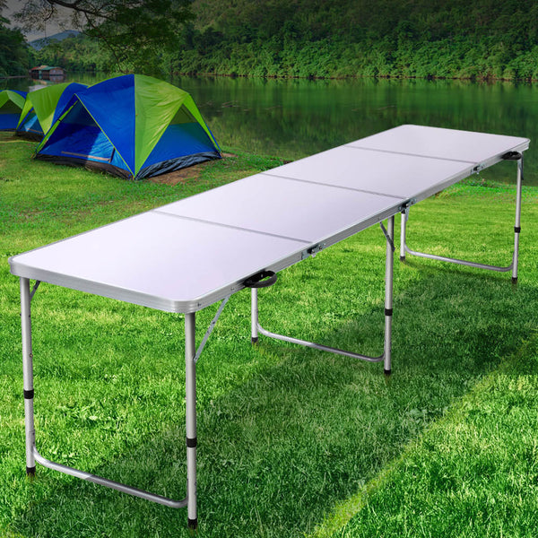 Weisshorn Folding Camping Table Portable Family Picnic Garden 240CM Weisshorn