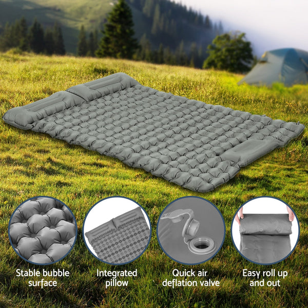 Weisshorn Self Inflating Mattress Camping Sleeping Mat Air Bed Double Pillow Bag Does not apply