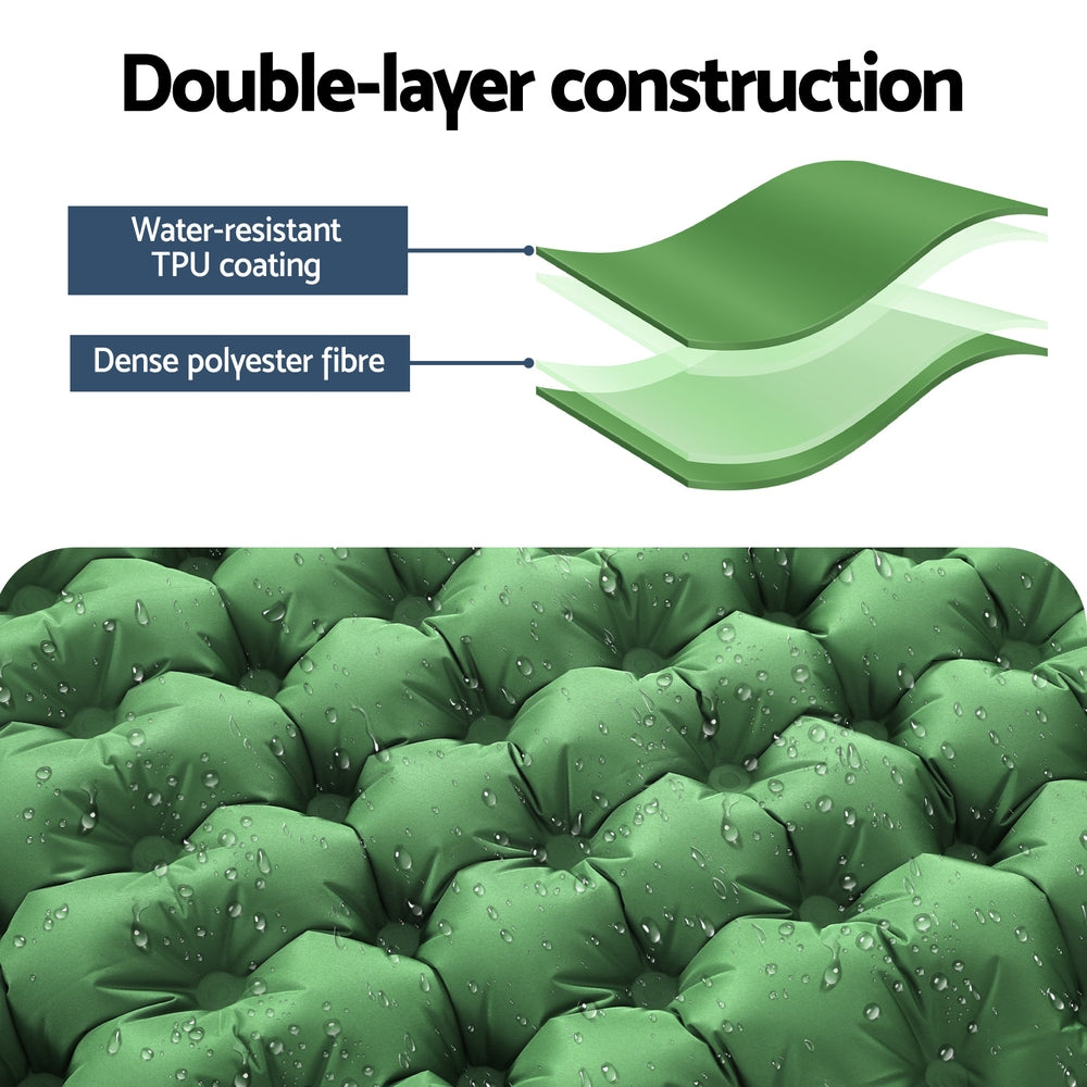 Weisshorn Self Inflating Mattress Camping Sleeping Mat Air Bed Pad Single Pillow Does not apply