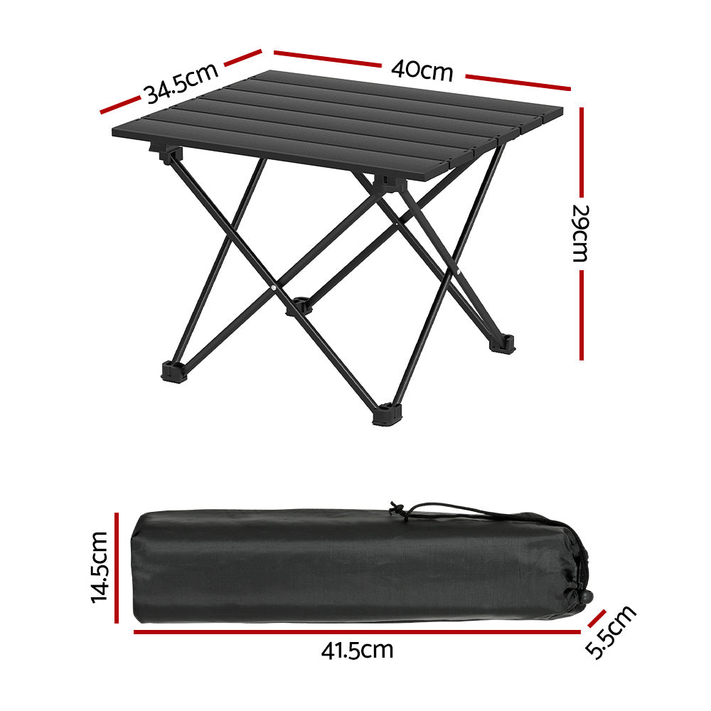 Weisshorn Folding Camping Table 40cm Aluminium Portable Outdoor Picnic BBQ Weisshorn