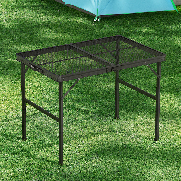 Weisshorn Folding Camping Table 90cm Desk Portable Outdoor Picnic Garden BBQ Weisshorn