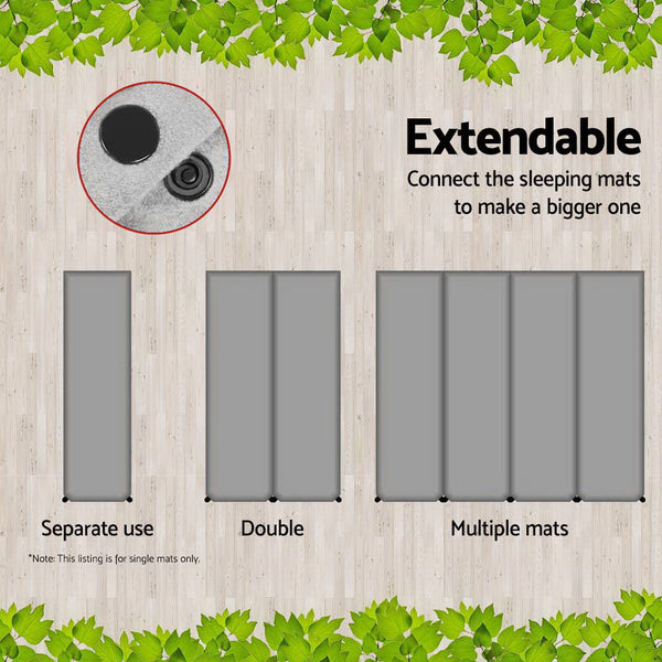 Weisshorn Single Size Self Inflating Matress - Grey Weisshorn