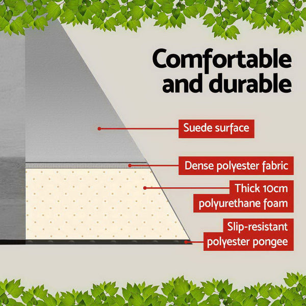 Weisshorn Self Inflating Mattress Camping Sleeping Mat Air Bed Pad Double Grey 10CM Thick Weisshorn