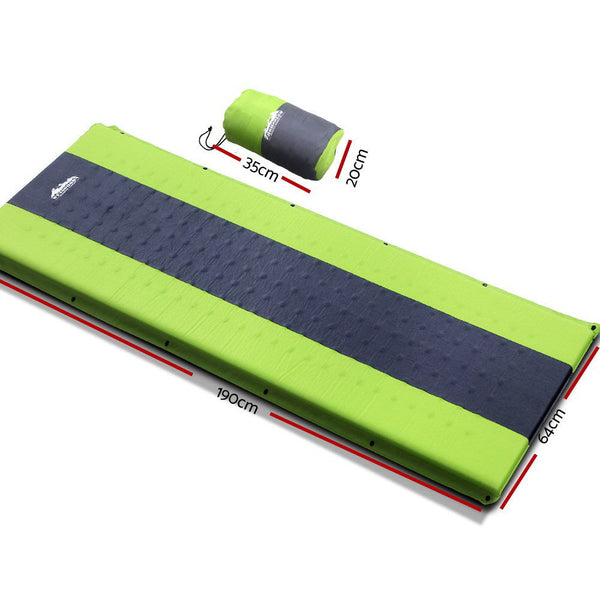 Weisshorn Self Inflating Mattress Camping Sleeping Mat Air Bed Pad Single Green Weisshorn