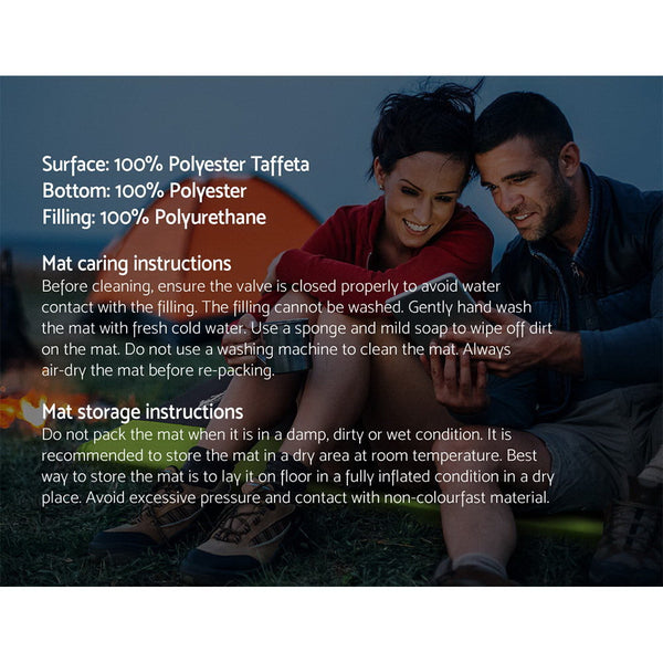 Weisshorn Self Inflating Mattress Camping Sleeping Mat Air Bed Pad Double Green Weisshorn