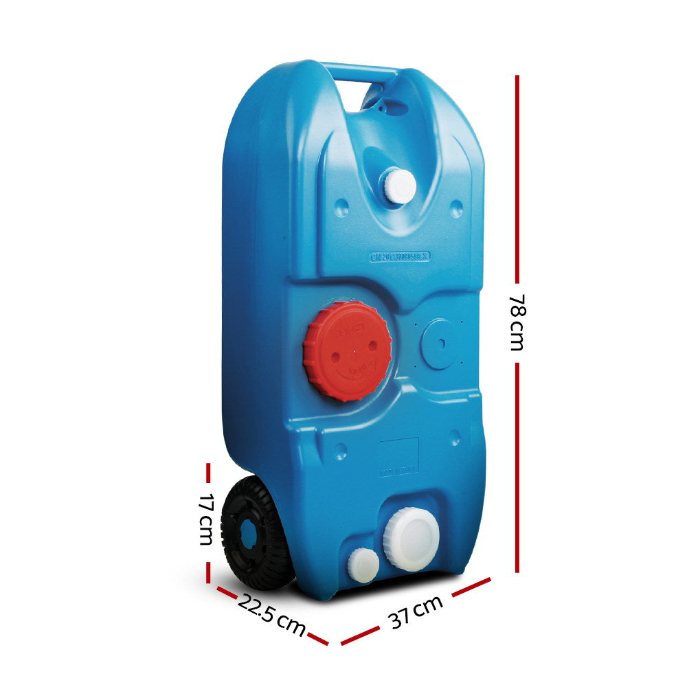 Weisshorn 40L Portable Wheel Water Tank - Blue freeshipping - Awezingly
