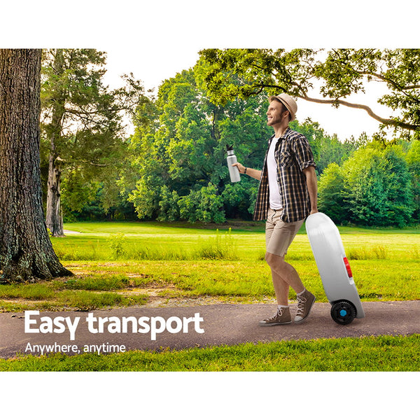 Weisshorn 40L Portable Wheel Water Tank - Grey freeshipping - Awezingly