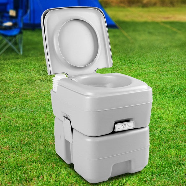 Weisshorn 20L Portable Outdoor Camping Toilet - Grey Does not apply