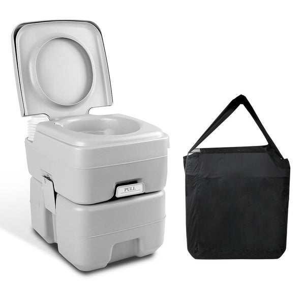 Weisshorn 20L Portable Outdoor Camping Toilet with Carry Bag- Grey freeshipping - Awezingly